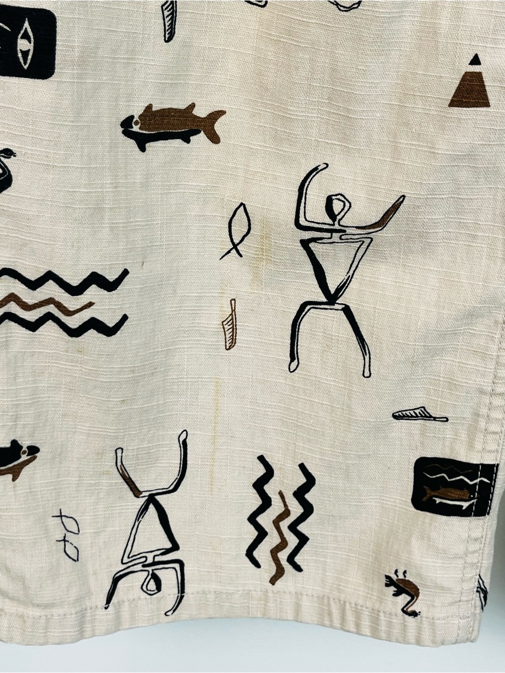Vintage Chico’s tribal fish print cotton spandex capri pants, medium. - Picture 8 of 9